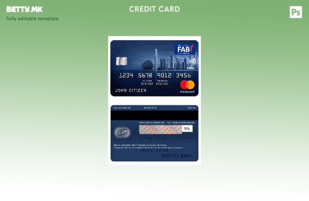 Модерен стил на Обединетите Арапски Емирати Шаблон за прва мастер картичка банка